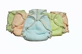 Kissa's 6 Count Fleece Diapers, Blue, Green, Orange, Size 0 by Kissa's