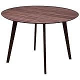 大川家具 ウォールナット110丸型モダンダイニングテーブル 3480 代引不可