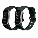 kwmobile 2x 交換ベルト Huawei Band 4対応 バンド - シリコンバンド ソフト TPU 耐久性