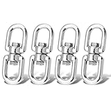 Atibin 回転 ステンレス製 金具 カン スイベル 回転カン 接合 スイベル 回転金具 ステンレス 建築 よりとり 6mm 150kgf 4個