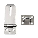 adiyer Padlock Staple安全留め金ドアゲートロックラッチ留め金、304ステンレス鋼、つや消し仕上げ 3-inch d170702000