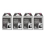 Fujifilm Instax Mini インスタントフィルム モノクロ 4個セット モノクロム (10 x 4 = 40) # 337556 Mini 90 8 70 7s 50s 25 300 カメラ SP-1プリンター用