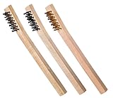 Mini Crimped Detailing Wire Brush Set, Heavy Duty, Scratch Brush, Brass, Stainless Steel, Nylon, cur