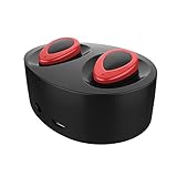 Hotgo ミニBluetoothイヤホン　tws-ｋ2　Bluetooth V4.1 ステレオヘッドセット　ヘッドフォン　　ハンズフリーステレオイヤホン　充電ボックス付き iOS＆Androidに適る　両耳- 黒