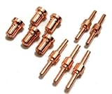 【 プラズマ カッター 用 ノズル ＆ チップ 2種 セット （ ロングタイプ ） 】　交換 消耗品 メンテ ロングタイプ (5個（ロング）)