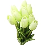 Zhhlinyuan 良質 Artificial Flowers Simulation PU Tulips For Wedding Party Christmas ホーム Decor Crafts G