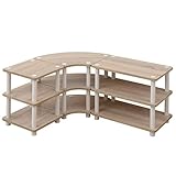 山善(YAMAZEN) コーナーテレビ台 3点セット オーク SR-3CSET(OAK3WH