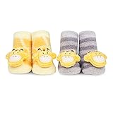 【日本正規品】 ワドル (WADDLE)   ラトルソックスきりんさんイエロー/グレー2足セット 100512