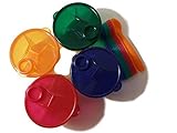 Baby Divided Formula Dispenser ~ with 3 Compartments and a Pour Lid - (Green - Blue - Orange - Red) 