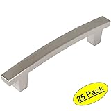 Cosmas 5237snサテンニッケルContemporaryキャビネットハードウェアハンドルプル – 3 – 3 / 4 "穴中心 – 25パック