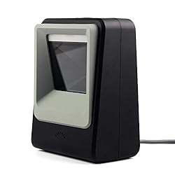 Symcode バーコードスキャナー ハンズフリー 1D 2D USB CCD モバイル支払い対応(黒い)