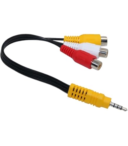Amazon | CTIA規格 3.5mmステレオ 4極 ミニプラグ 3RCA (赤・白・黄