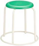 ルネセイコウ ラウンドスツール(外リング付) グリーン/ミルキーホワイト RP-4W