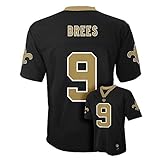 Drew Brees # 9新しいOrleans SaintsブラックNFL子供用サイズ4 – 7ミッドティアジャージー