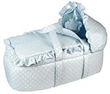 Stephan Baby Infant Boy Vintage Dot Moses Basket Set, Blue [並行輸入品]