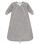 Baby Essentials Sleepingバッグロングスリーブ、有機コットンベロア カラー: グレー