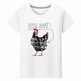 BOBOGOJP メンズ 半袖 Tシャツ オシャレ レジャー トップス GUESS WHAT？ 英字 雄鶏の図案 春夏服 S-3XL 丸首 コットン製 tシャツ 彼氏 父の日 友達 誕生日 プレゼント