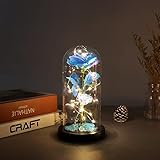 バラ 造花 枯れない花 24Kゴールドリーフローズ 暗闇で光るバラ 蝶の装飾とLEDストリングライト 電池式 薔薇 花束 バレンタインデー