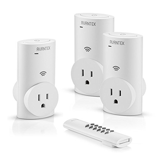AVANTEK リモコンコンセント リモコンスイッチ 家庭用電源リモートスイッチ ワイヤレス スマートコンセント 1つのリモコン ３つのコンセント ELF-S1