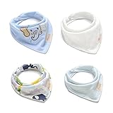Baby Bandana Drool Bibs for Boys Modern Absorbent Cotton Bibs Gift by mom's care