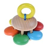 snnplapla 1 pc木製Baby Rattle Handbell Toys Musical Activity Toys for Baby開発、タイプB
