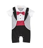AvaCostumeベビーボーイズ紳士ワンピースロンパージャンプスーツ洋服、グレー2 9M