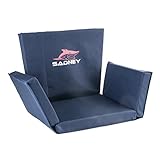 ベビーカー小型ソファ、屋外折りたたみ子供用小型カート台車荷物カート大型四輪ショッピングクッション (色 : 青)