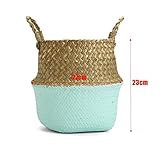フラワーポット植物バスケットホームストレージバスケットを織る