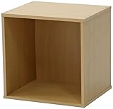 キューブボックス 不二貿易 オープンタイプ ナチュラル色【１個】(木目プリント)　(参考:収納ボックス カラーボックス ラック シェルフ)