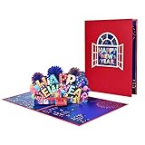 Magic Ants クリスマス ポップアップカード - クリスマスツリー、犬、そして雪だるまが登場する3Dクリスマスカード