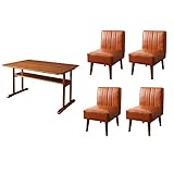 ブラウン／高級感 レザー生地 オシャレ 木目 ウレタン塗装 棚付き