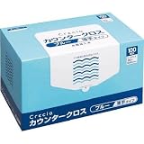 日本製紙クレシア:クレシア カウンタークロス 薄手タイプ ブルー 65433 型式:65433（1セット:600枚入）