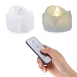 Punasi キャンドルライト、12パックリモコン付きLEDキャンドル、バッテリ付きのフレームレスLEDライト、飾りライト[ウオームホワイト]