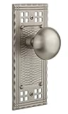 Nostalgic Warehouse Craftsman Plate with New York Knob Double Dummy Satin Nickel [並行輸入品]