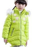 (コ-ランド) Co-land アウターウエア 子供服 キッズ綿入りコート ガールズ ジャケット 女の子上着 ファー フード 中綿ジャンパー ベビー 冬着 女児綿服 あったか グリーン 150