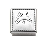 Reed & Barton p5026キルト風ウサギピューター記念品ボックス