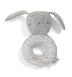 Mamas & Papas Welcome to the World Ring Rattleソフトおもちゃ、グレー