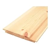 北欧レッドパイン 無垢羽目板 パネリング 本実目透かしV溝 無塗装 12x112x3900mm 8枚入 壁材 天井 腰壁