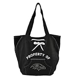 NFLボルティモアレイブンズスポーツNoir Hoodie Shopper Purse、ブラック