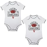 ( Pack of 2 ) Virginia Cavaliers NCAA幼児Footballワンピースロンパース ホワイト