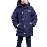 ELEAR ボーイズ 防寒服 ダウン ジャケット コート キッズ 子供 用 軽量 防寒 綿服 子供服 フード付き アウター 男の子 冬 ボーイズ