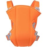 多機能 抱っこ紐 腰ベルト式 ママの負担を軽減させるために作られた赤ちゃん ベビーキャリア オールシーズンズ使用可 (オレンジ)