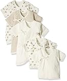 Skip House(スキップハウス) 【オーガニックコットン】新生児肌着5枚組 くま柄 50cm - 60cm キナリ 綿100% RNB-1