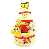 おむつケーキ プーさん くまのプーさん ディズニー 3段 出産祝い れ ベビーギフト タオル ガラガラ スタイ ぬいぐるみ pooh5