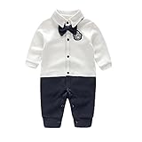 エルフ ベビー(Fairy Baby)ベビーフォーマルロンパース 洋服 男の子 結婚式服 59cm 白+紺色