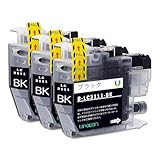 LC3111BK 3本 純正品併用 ブラック Brother用互換インクカートリッジ 互換品 LC3111-4PK 個包装 大容量 残量表示 ICチップ対応 DCP-J987N J982N J981N J978N J973N J972N J587N J582N J577N J572N MFC-J998DN/DWN J903N J898N J893N J738DN/DWN
