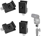 シュー アダプター 汎用タイプ アクセサリーシュー 1/4インチ ネジ穴付き アルミ合金 クイックリリース フラッシュ スピードライト LEDライト マイク カメラ用 ストロボ 外付け コールドシュー アダプタ 1/4'' 三脚 ネジ (QR-CSA)