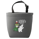 MOOMIN ムーミン 車用 吊り下げ 収納ポケット 小物入れ ゴミ箱 バックル マグネットフック付き 袋固定 グレー