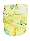 Kawaii Baby Newborn Reusable Cloth Diaper Pure & Natural 6 - 22 Lb. With 2 Microfiber Inserts " Bird