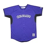ユースColorado Rockies Gonzalez # 5 Athletic Dri - Fit Baseball Jersey XL(18/20) パープル